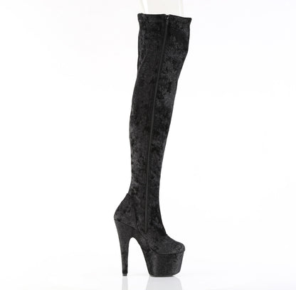 ADORE-3000WR 7" Heel, 2 3/4" PF Stretch Thigh Boot, Side Zip
