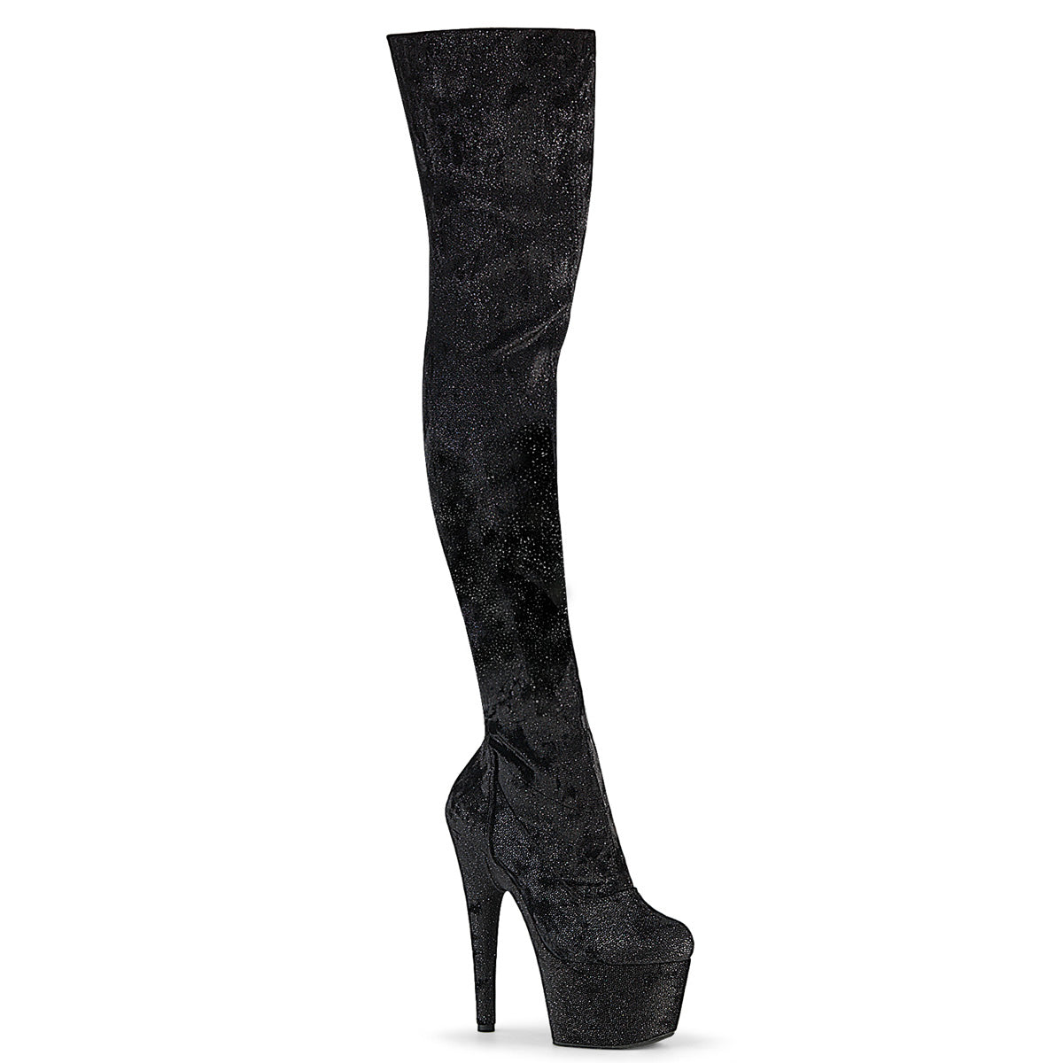 ADORE-3000WR 7" Heel, 2 3/4" PF Stretch Thigh Boot, Side Zip
