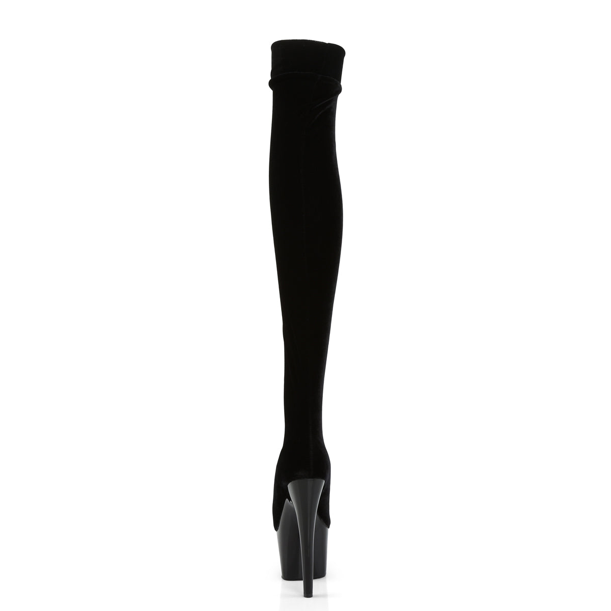 ADORE-3002 7" Heel, 2 3/4" PF Stretch Thigh Boot, Side Zip