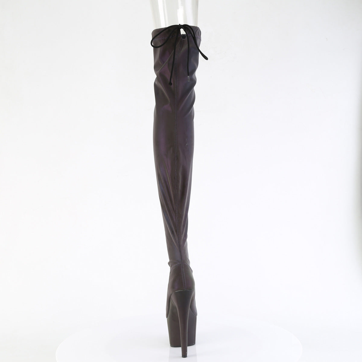 ADORE-3008REFL 7" Heel, 2 3/4" PF Stretch Pull-On Thigh High Boot