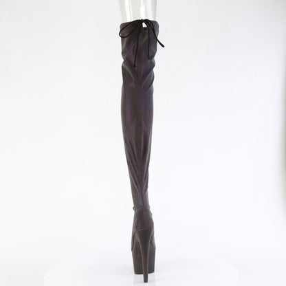 ADORE-3008REFL 7" Heel, 2 3/4" PF Stretch Pull-On Thigh High Boot