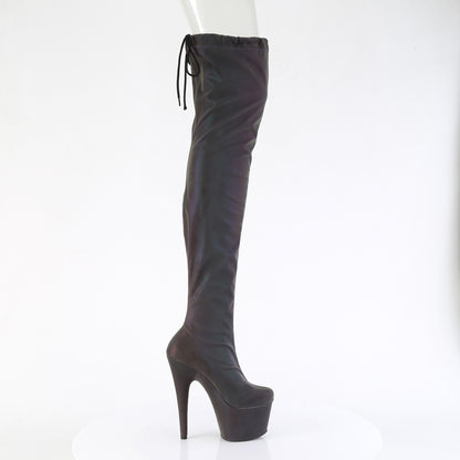 ADORE-3008REFL 7" Heel, 2 3/4" PF Stretch Pull-On Thigh High Boot