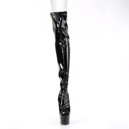 ADORE-3011 7" Heel, 2 3/4" PF Peep Toe Thigh High Boot, Side Zip