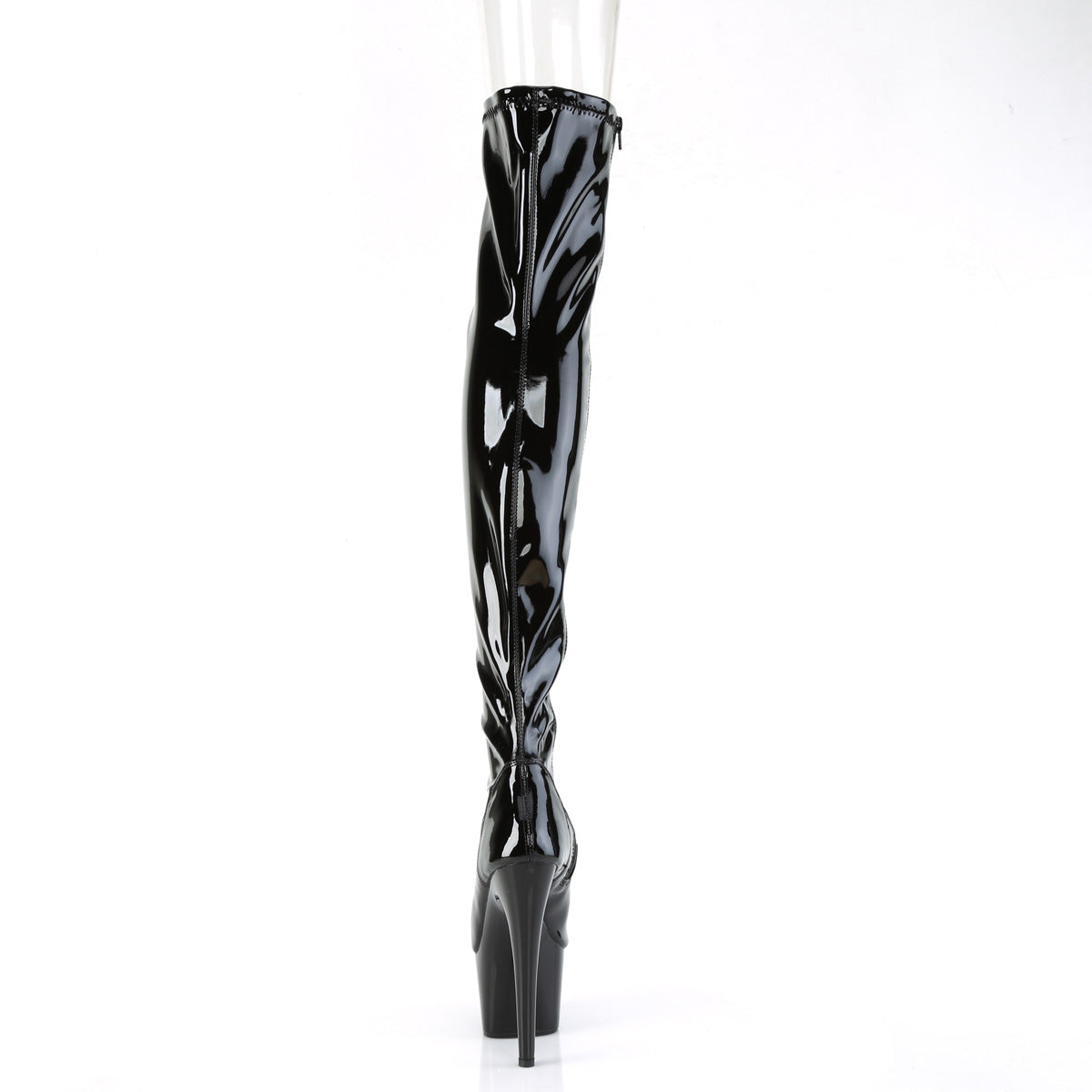 ADORE-3011 7" Heel, 2 3/4" PF Peep Toe Thigh High Boot, Side Zip