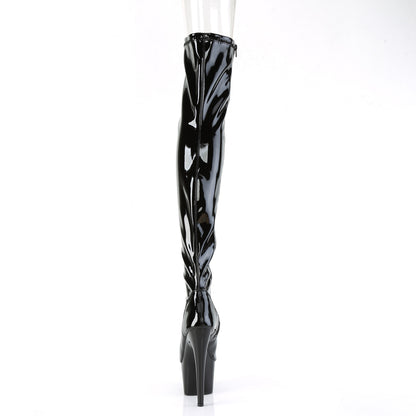 ADORE-3011 7" Heel, 2 3/4" PF Peep Toe Thigh High Boot, Side Zip