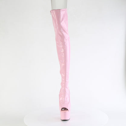 ADORE-3011HWR 7" Heel, 2 3/4" PF Peep Toe Thigh High Boot, Side Zip