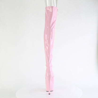 ADORE-3011HWR 7" Heel, 2 3/4" PF Peep Toe Thigh High Boot, Side Zip