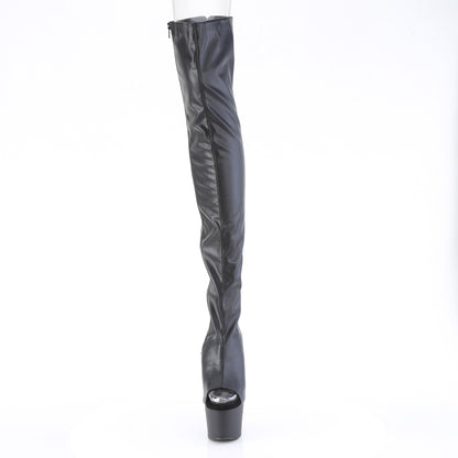 ADORE-3017 7" Heel, 2 3/4" PF Open Heel/Toe Thigh High Boot, Side Zip