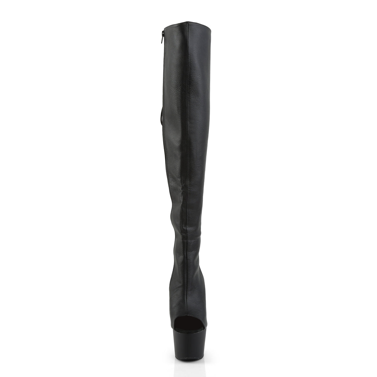 ADORE-3019 7" Heel, 2 3/4"PF Open Toe/Heel Over-The-Knee Boot, Side Zip