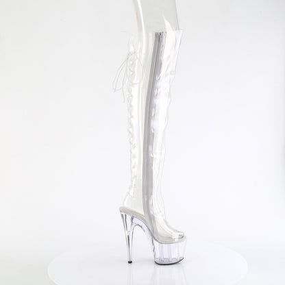 ADORE-3019C *7" Heel, 2 3/4" PF Open Toe/Over-The-Knee Boot, Side Zip