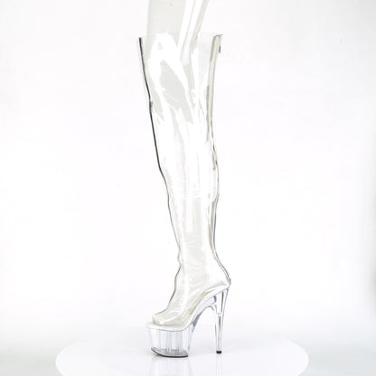 ADORE-3021 *7" Heel, 2 3/4" PF Open Toe Thigh High Boot, Back Zip
