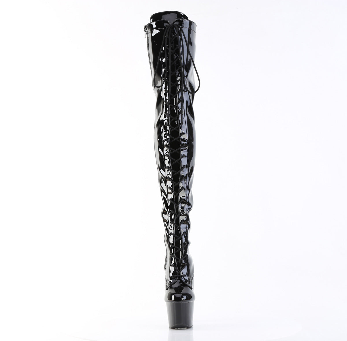 ADORE-3023 7" Heel, 2 3/4" PF Stretch PF Thigh Boot, Side Zip