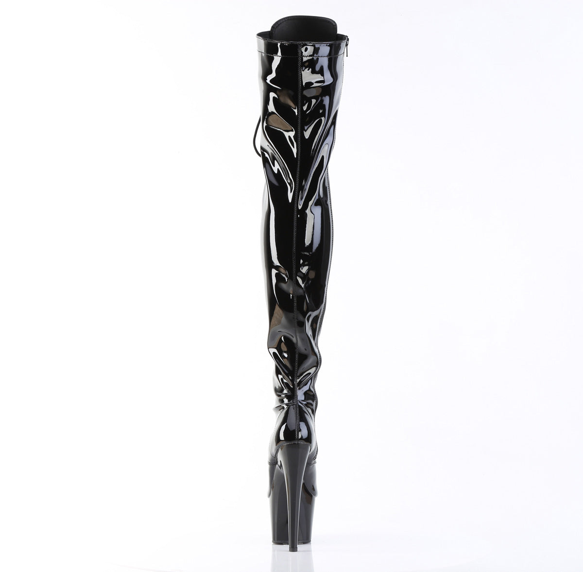 ADORE-3023 7" Heel, 2 3/4" PF Stretch PF Thigh Boot, Side Zip