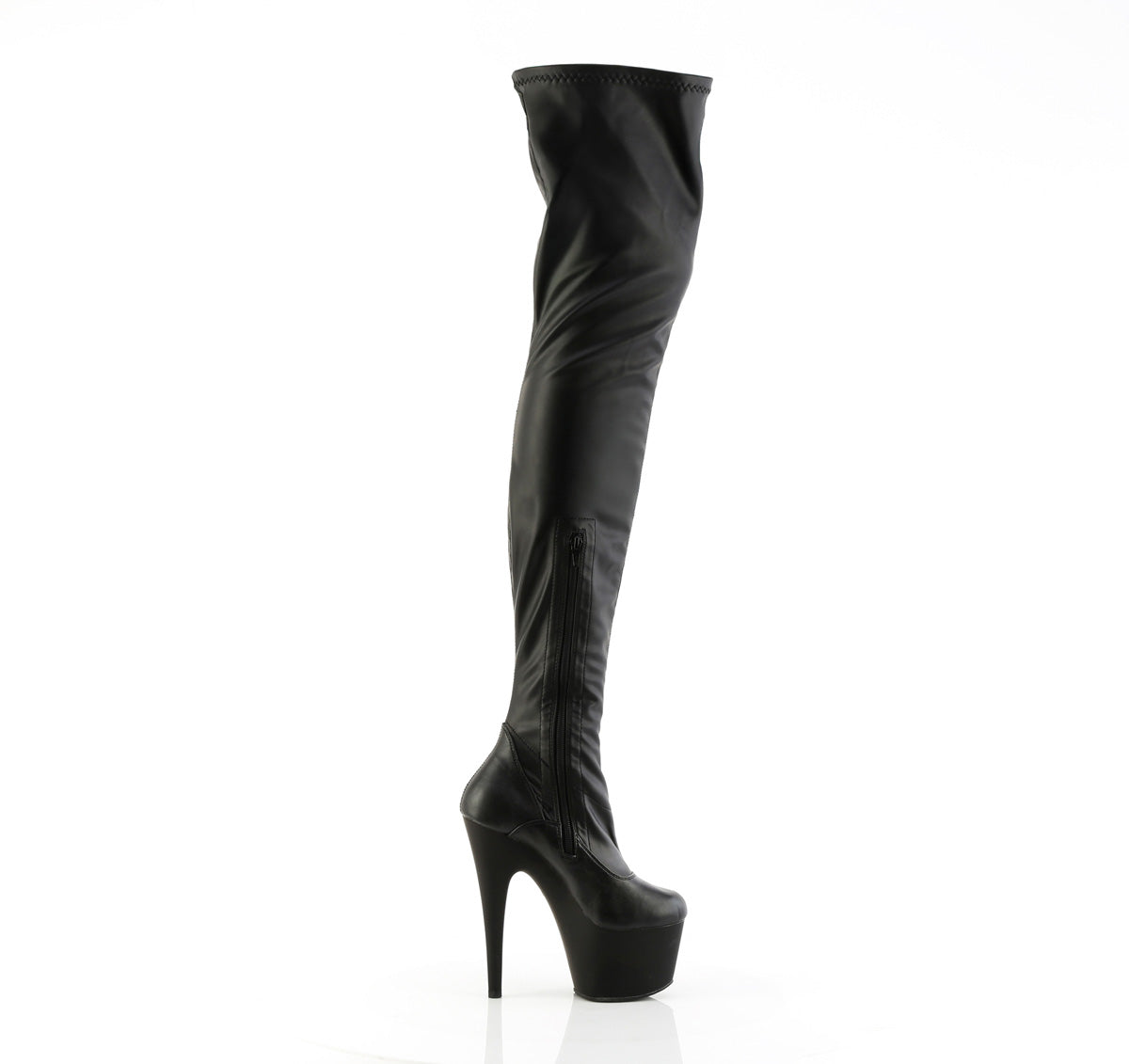 ADORE-4000 7" Heel, 2 3/4" PF Stretch Crotch Boot, Side Zip