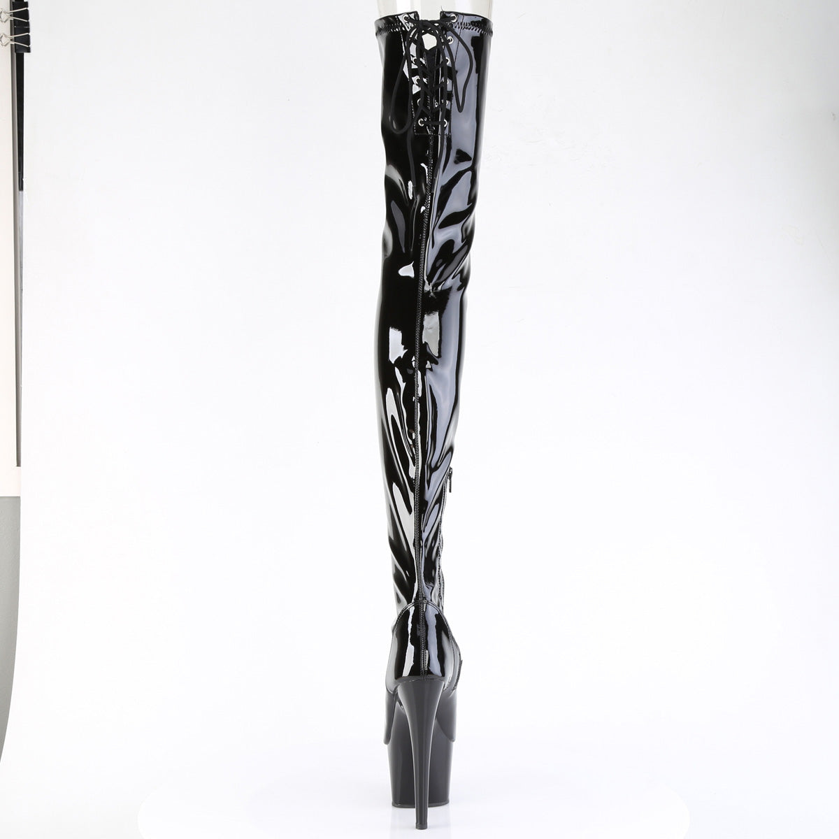 ADORE-4011 *7" Heel, 2 3/4" PF Peep Toe Stretch Crotch Boot, Side Zip