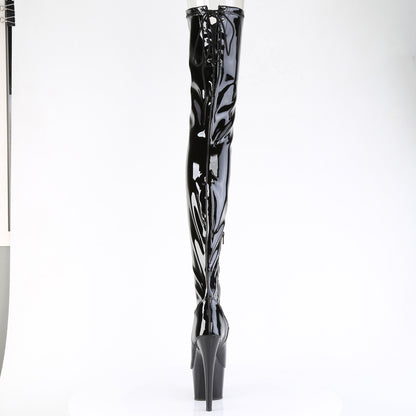 ADORE-4011 *7" Heel, 2 3/4" PF Peep Toe Stretch Crotch Boot, Side Zip