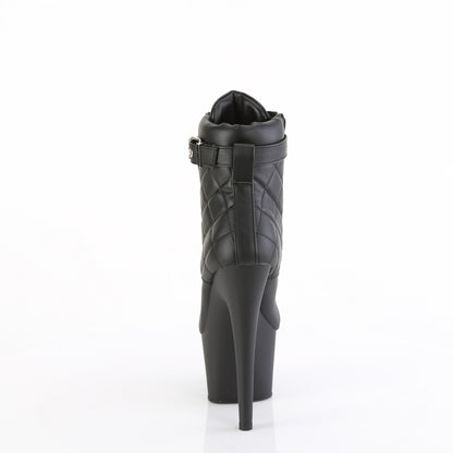 ADORE-700-05 *7" Heel, 2 3/4" PF Lace-Up Front Ankle Bootie, Side Zip