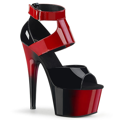 ADORE-700-16 *7" Heel, 2 3/4" PF Two Tone Close Back Ankle Strap Sandal