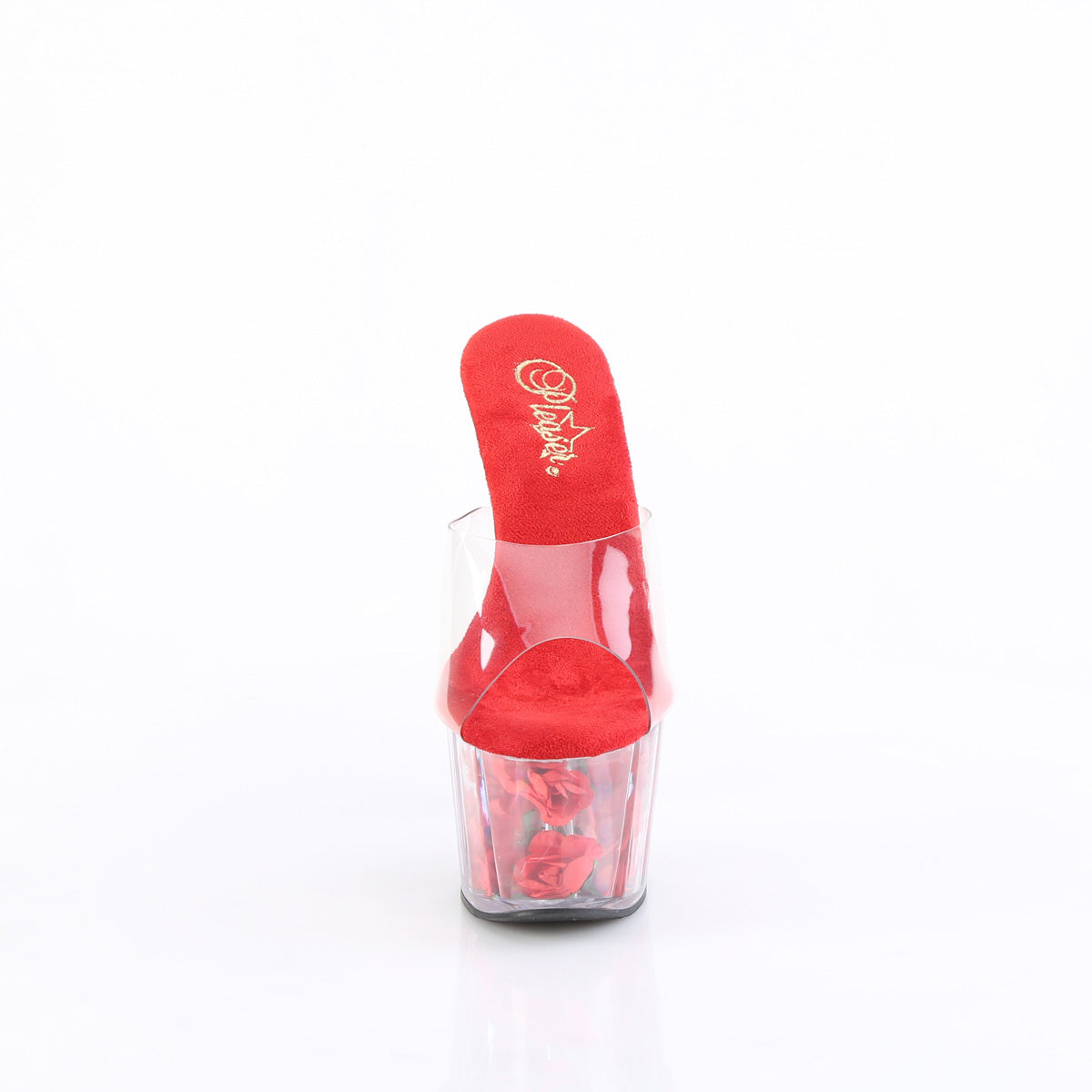 ADORE-701FL 7" Heel, 2 3/4" PF Flower-filled Slide