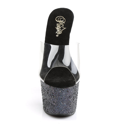 ADORE-701LG 7" Heel, 2 3/4" PF Slide W/Holo Glitter Bottom