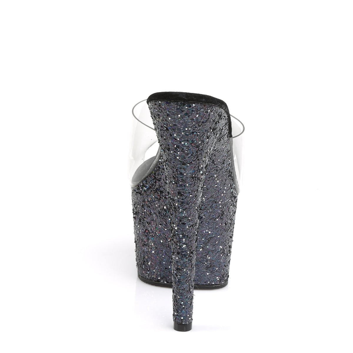 ADORE-701LG 7" Heel, 2 3/4" PF Slide W/Holo Glitter Bottom