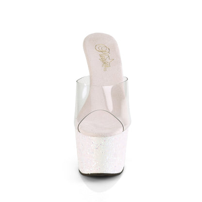 ADORE-701LG 7" Heel, 2 3/4" PF Slide W/Holo Glitter Bottom