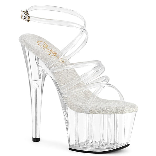 ADORE-706 7" Heel, 2 3/4" PF Criss Cross Ankle Strap Sandal