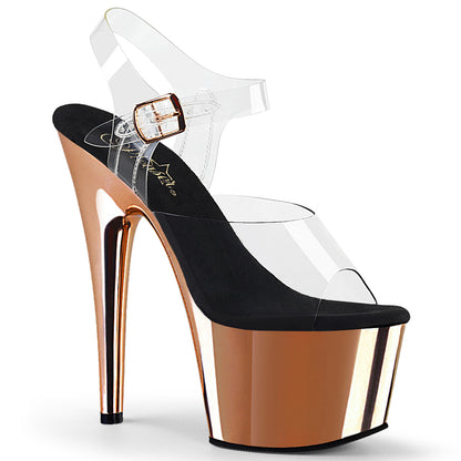 ADORE-708 7" Heel, 2 3/4" PF Ankle Strap Sandal