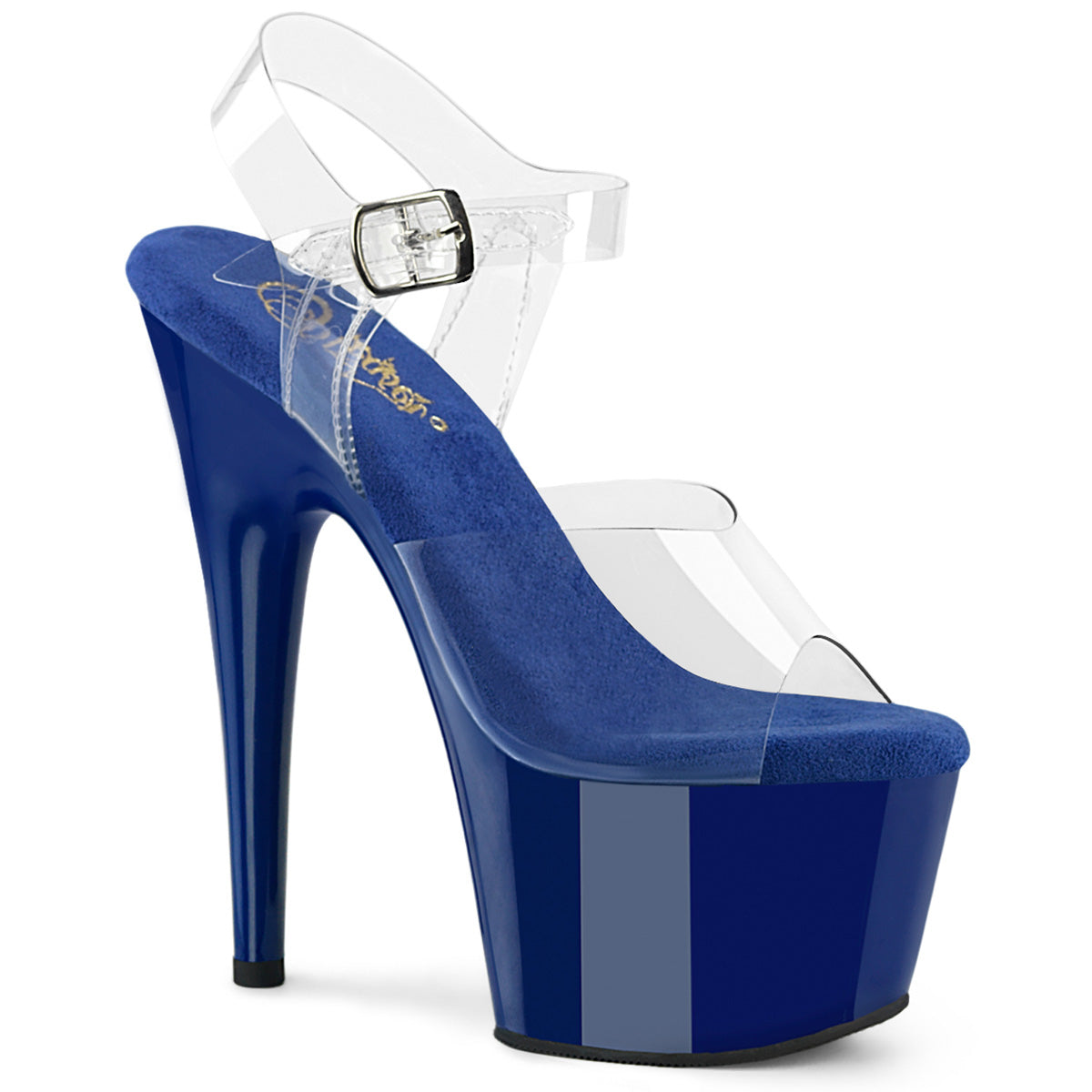 ADORE-708 7" Heel, 2 3/4" PF Ankle Strap Sandal