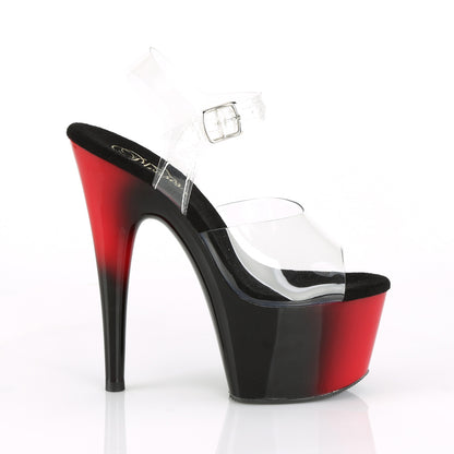 ADORE-708BR 7" Heel, 2 3/4" PF Two Tone Ankle Strap Sandal