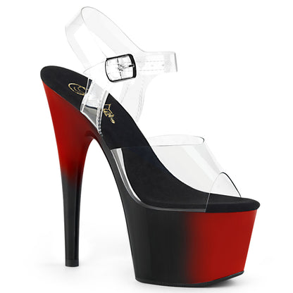 ADORE-708BR 7" Heel, 2 3/4" PF Two Tone Ankle Strap Sandal