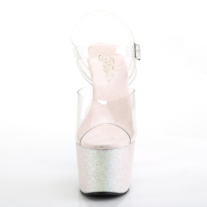 ADORE-708HMG 7" Heel, 2 3/4" PF Ankle Strap Sandal