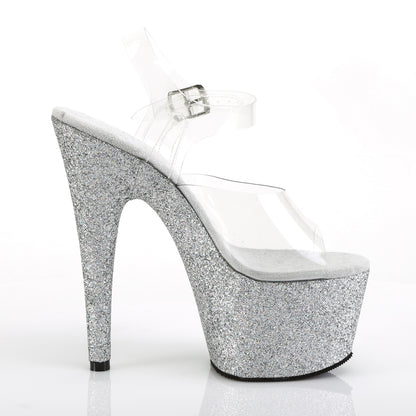 ADORE-708HMG 7" Heel, 2 3/4" PF Ankle Strap Sandal