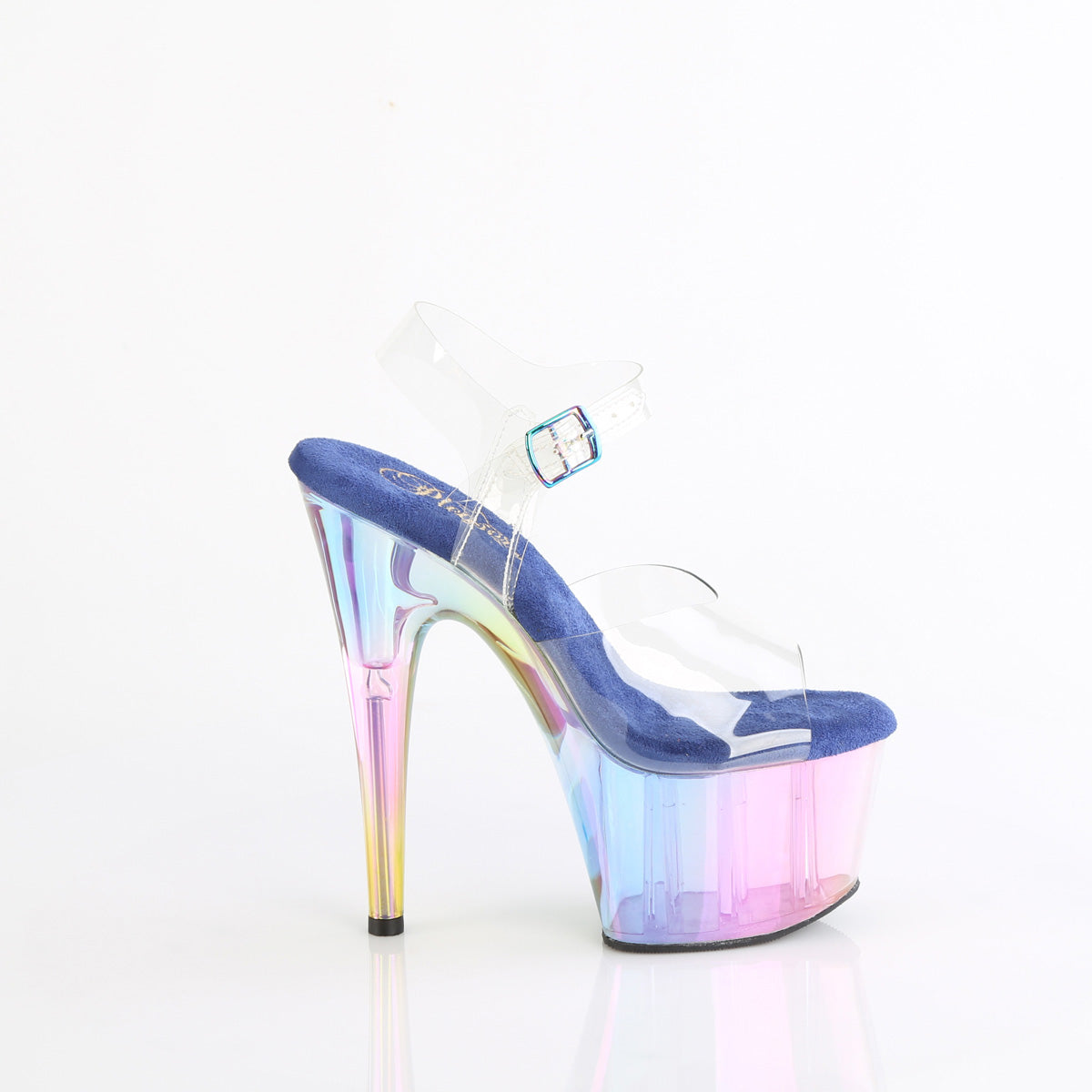 ADORE-708HT 7" Heel, 2 3/4" Tinted PF Ankle Strap Sandal