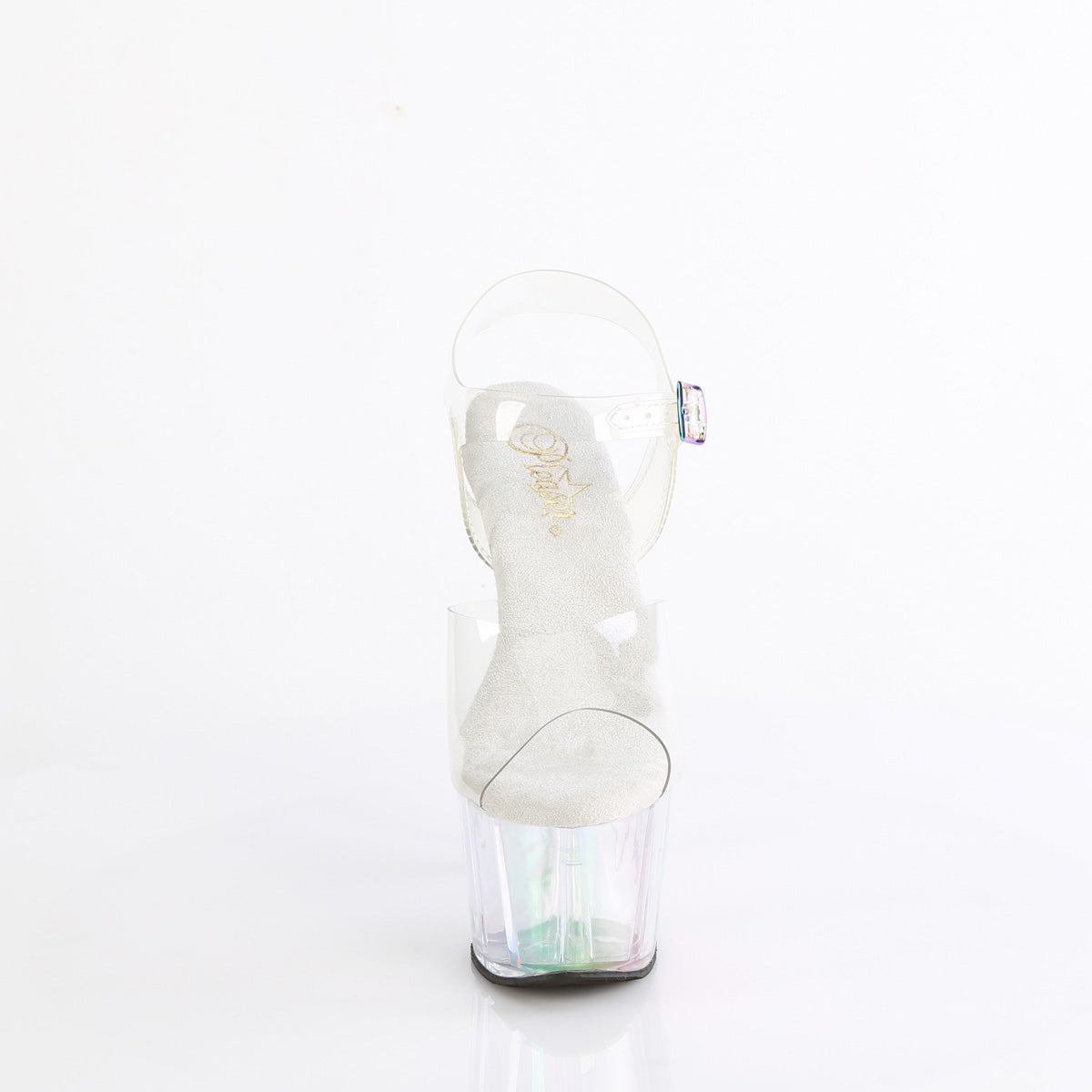 ADORE-708HT 7" Heel, 2 3/4" Tinted PF Ankle Strap Sandal