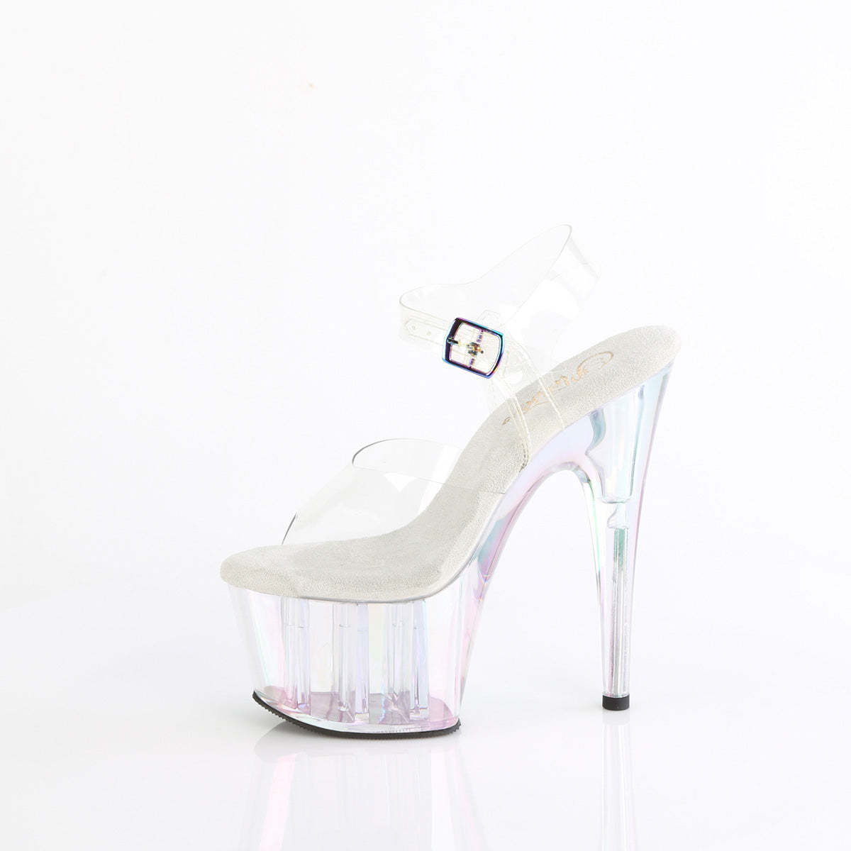 ADORE-708HT 7" Heel, 2 3/4" Tinted PF Ankle Strap Sandal