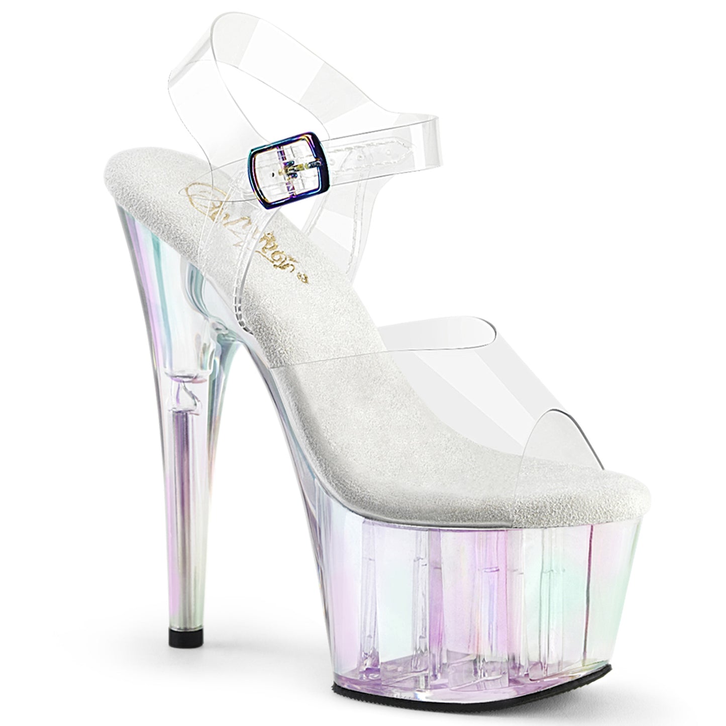 ADORE-708HT 7" Heel, 2 3/4" Tinted PF Ankle Strap Sandal
