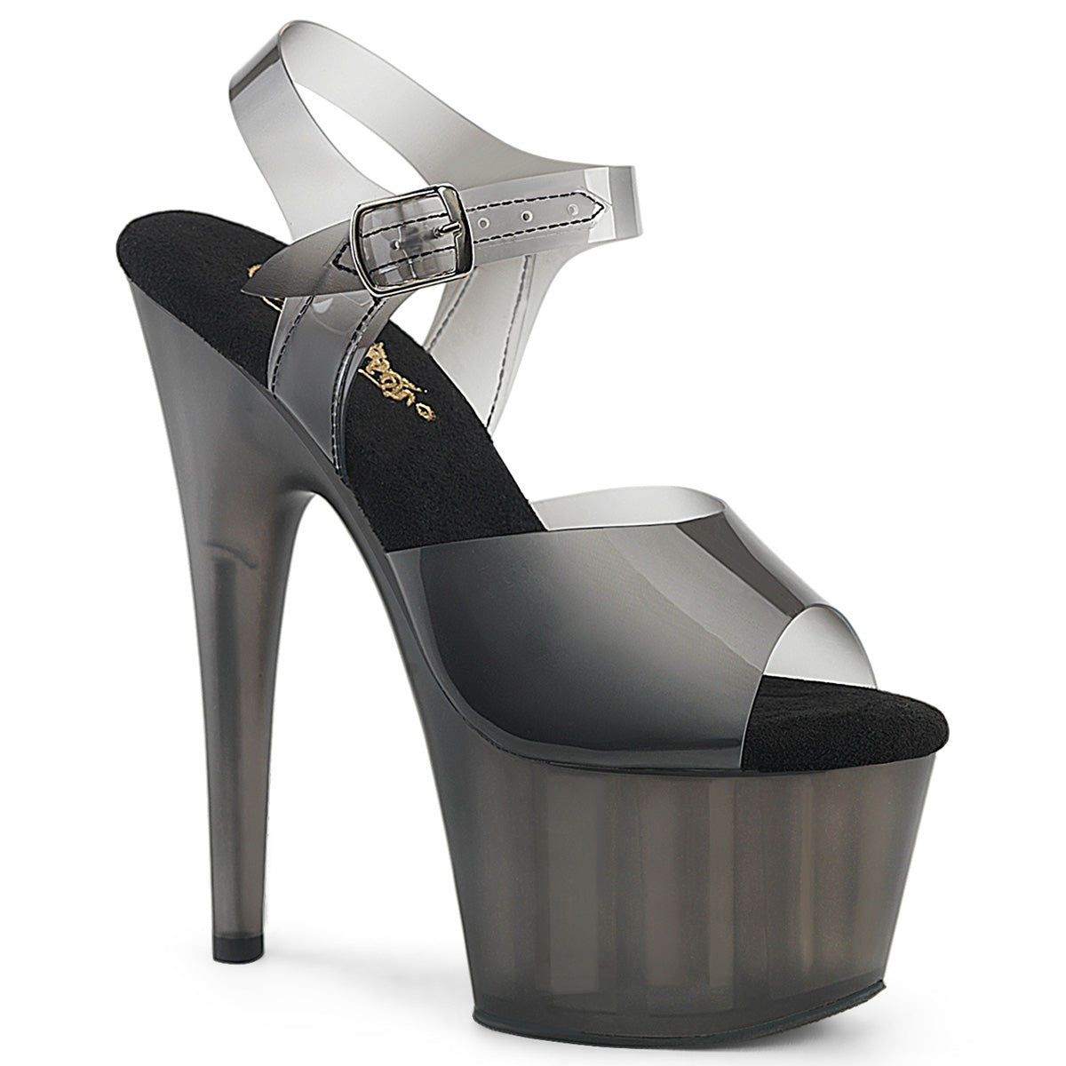 ADORE-708N-T 7" Heel, 2 3/4" Tinted PF Ankle Strap Sandal