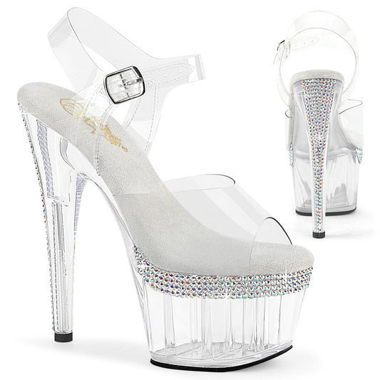 ADORE-708PHRS 7" Heel, 2 3/4" PF Ankle Strap Sandal w/ RS Lines