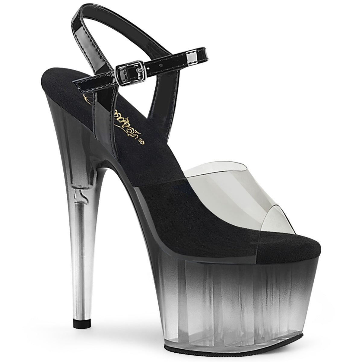 ADORE-708T-2 7" Heel, 2 3/4" PF Ombre Ankle Strap Sandal