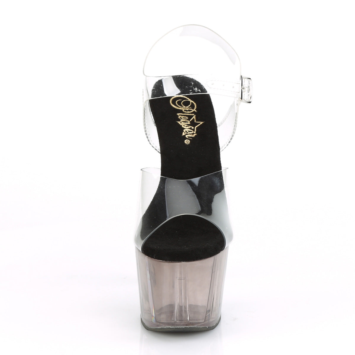ADORE-708T 7" Heel, 2 3/4" Tinted PF Ankle Strap Sandal