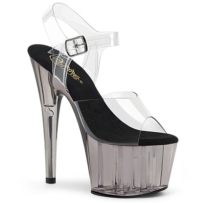 ADORE-708T 7" Heel, 2 3/4" Tinted PF Ankle Strap Sandal