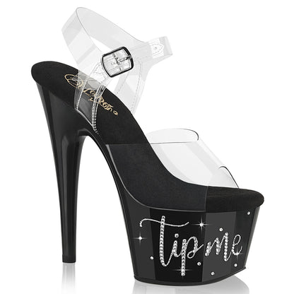 ADORE-708TIP-02 7" Heel, 2 3/4" PF Ankle Strap Sandal w/ RS