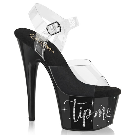 ADORE-708TIP-02 7" Heel, 2 3/4" PF Ankle Strap Sandal w/ RS