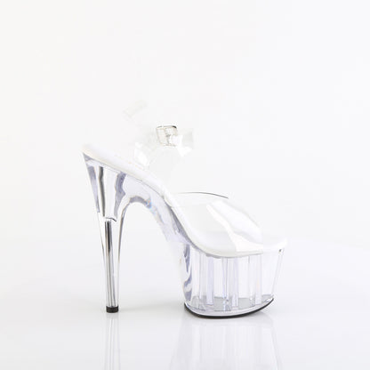ADORE-708VL 7" Heel, 2 3/4" PF Faux Leather Insoles Ankle Strap Sandal