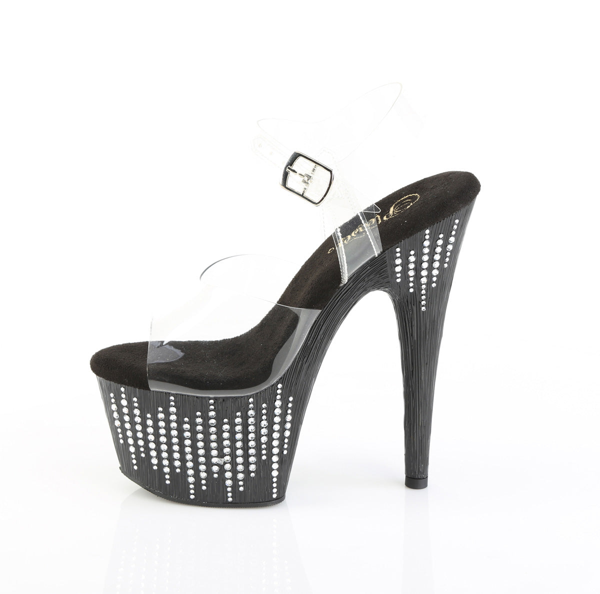 ADORE-708WFRS 7" Heel, 2 3/4" PF Ankle Strap Sandal w/ Sprinkle RS