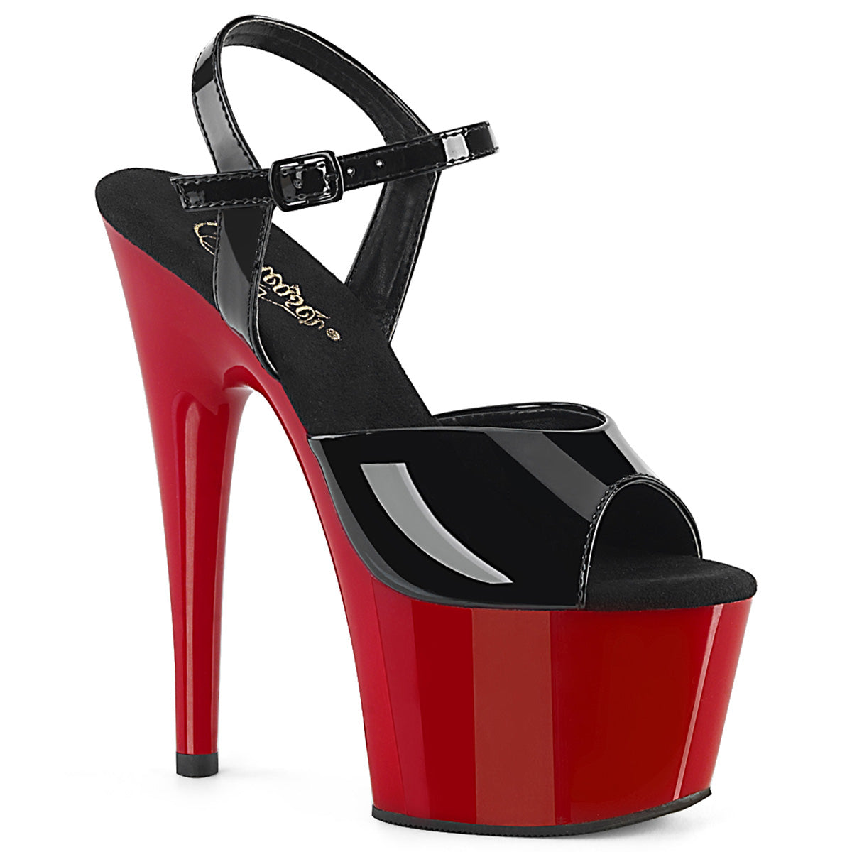 ADORE-709 7" Heel, 2 3/4" PF Ankle Strap Sandal
