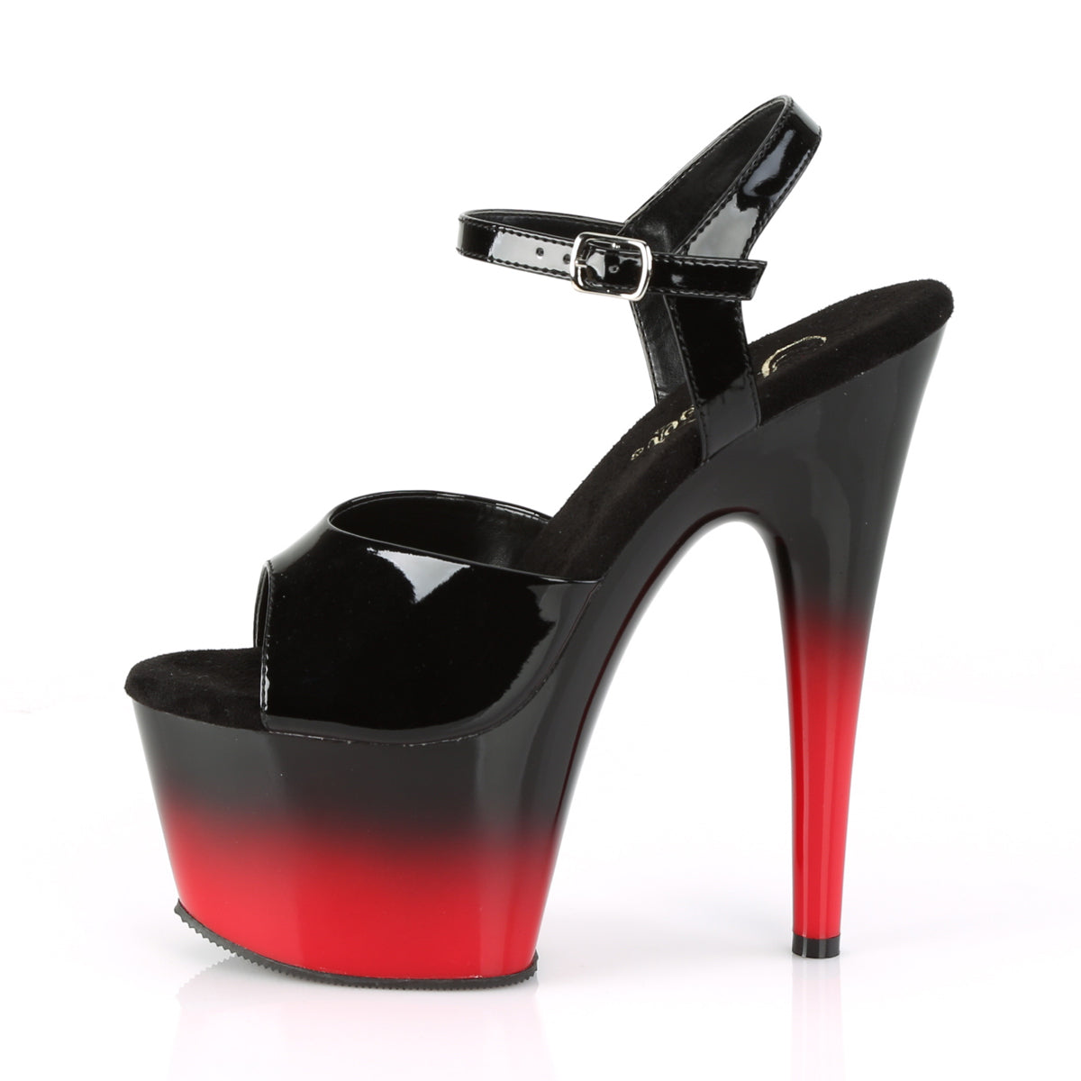 ADORE-709BR-H 7" Heel, 2 3/4" PF Two Tone Ankle Strap Sandal