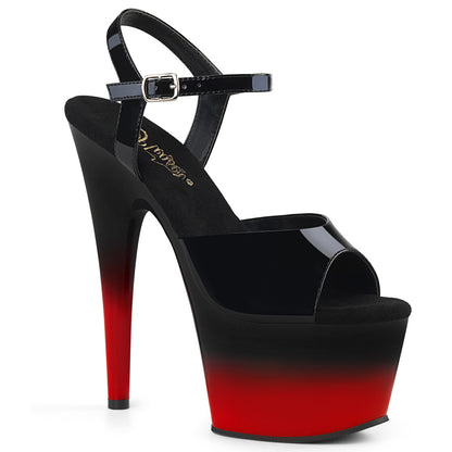 ADORE-709BR-H 7" Heel, 2 3/4" PF Two Tone Ankle Strap Sandal