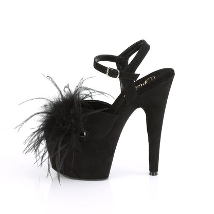 ADORE-709F *7" Heel, 2 3/4" PF Ankle Strap Sandal w/Feather